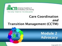 Module 2: Care Coordination and Transition Management: Advocacy icon