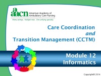 Module 12: Care Coordination and Transition Management: Informatics Nursing Practice