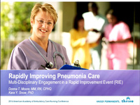 Rapidly Improving Pneumonia Care: Multi-Disciplinary Engagement in a Rapid Improvement Event (RIE)