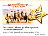 Successful Message Management - One Touch and the Magnificent Seven