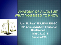 Special In-Brief Session: Anatomy of a Lawsuit: What You Should Know