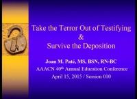 Take the Terror Out of Testifying & Survive the Deposition icon
