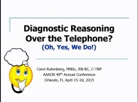Diagnostic Reasoning Over the Telephone? Oh, Yes, We Do!