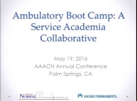 Ambulatory Care Boot Camp: A Service-Academia Collaborative