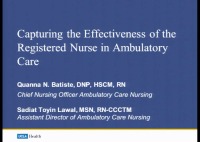 Special In-Brief Sessions: Capturing the Effectiveness of the Registered Nurse in Ambulatory Care: An Innovative Model of Care; Nurse Visit Standardization icon