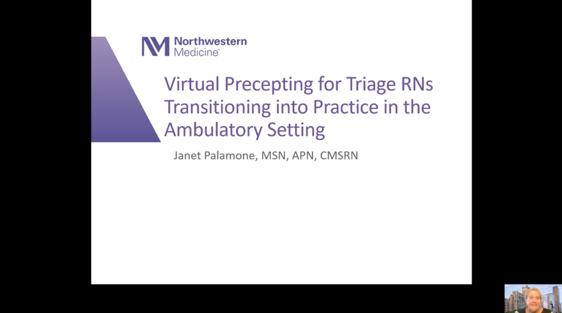 Virtual Precepting for Triage RNs Transitioning into Practice in the Ambulatory Care Setting