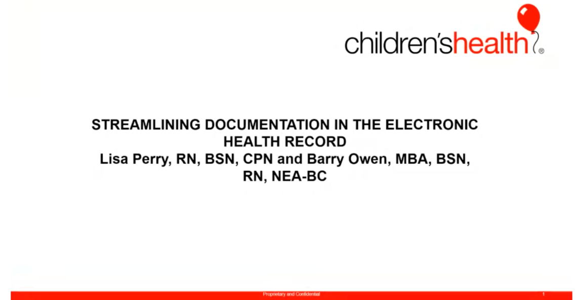 Streamlining Documentation in the Electronic Medical Record