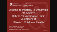 Utilizing Technology to Streamline Ambulatory COVID-19 Vaccination Clinic Volunteers icon