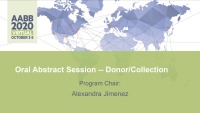AM20-16: Oral Abstract Session -- Donor/Collection