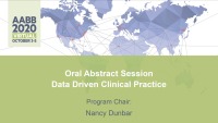 AM20-27: Oral Abstract Session -- Data Driven Clinical Practice
