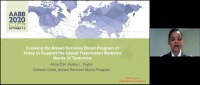 AM20-80: Evolving the Armed Services Blood Program of Today to Support the Global Transfusion Medicine Needs of Tomorrow