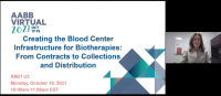 AM21-23: Creating the Blood Center Infrastructure for Biotherapies: From Contracts to Collections and Distribution