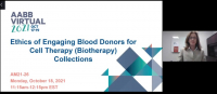 AM21-26: Ethics of Engaging Blood Donors for Cell Therapy (Biotherapy) Collections