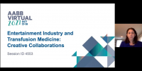 AM21-77: Entertainment Industry and Transfusion Medicine: Creative Collaborations