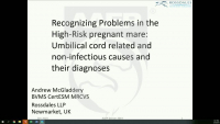 Recognizing Problems in the High-Risk Pregnant Mare: Umbilical Cord-Related and Non-Infectious Causes and Their Diagnosis icon