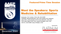 Prime Time: Sports Medicine and Rehabilitation - Meet the Speakers icon