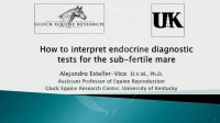 How to Interpret Endocrine Diagnostics for the Sub-Fertile Mare icon