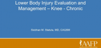 Lower Body Disorders Evaluation and Management: Chronic Knee icon