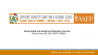 Welcome & Overview & Global Health and Healthcare Disparities Overview icon