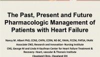 The Past, Present and Future Pharmacologic Management of Patients with Heart Failure icon
