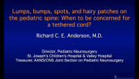 "Lumps and Bumps, Spots, and Hairy Patches on the Pediatric Spine: When Should I be Concerned for a Tethered Spinal Cord icon