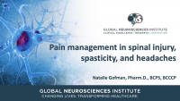 Pain Management in spinal injury, spasticity, and headaches icon
