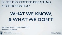 Orthodontics and Sleep Disordered Breathing: What We Know, and What We Don’t icon