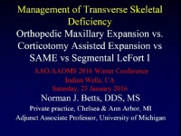 Treatment Options in Maxillary Transferse Skeletal Deficiencies icon