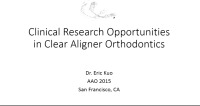 Clinical Research Opportunities in Clear Aligner Orthodontics icon