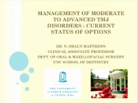 Management of Moderate to Advanced TMJ Disorders: Current Status of Options icon