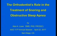 The Orthodontist's Role in the Treatment of Snoring and Obstructive Sleep Apnea icon