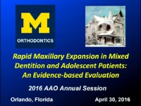Rapid Maxillary Expansion in Mixed Dentition and Adolescent Patients: An Evidence-based Approach icon