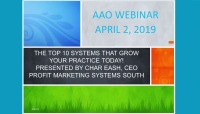 2019 Webinar - The Top 10 Systems That Grow the Practice Today