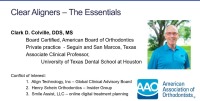 2019 Webinar - Clear Aligners - The Essentials