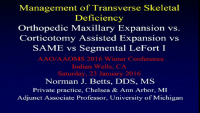 Treatment Options in Maxillary Transferse Skeletal Deficiencies icon