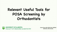 Relevant Useful Tools for Screening for SDB