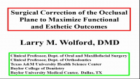 Surgical Alteration of the Occlusal Plane to Maximize Functional and Esthetic Outcomes