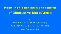 Point: Non-surgical Management of Obstructive Sleep Apnea 