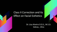 Class II Correction and its Impact on Facial Esthetics
