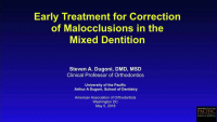 Early Treatment for Class II Malocclusions