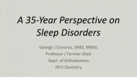 A 35-Year Perspective on Sleep Disorders