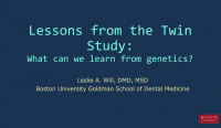 Lessons from the Twin Study: What can we Expect from Genetics?