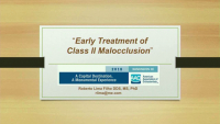 Early Treatment of Class II Malocclusion