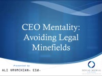 2015 Webinar – CEO Mentality: Avoiding Legal Minefields