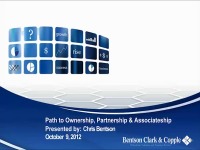 2012 AAO Webinar - Path to Ownership, Partnership, Associateship