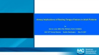 2007 Annual Session - Airway Implications Of Resting Tongue Posture In Adult Patients