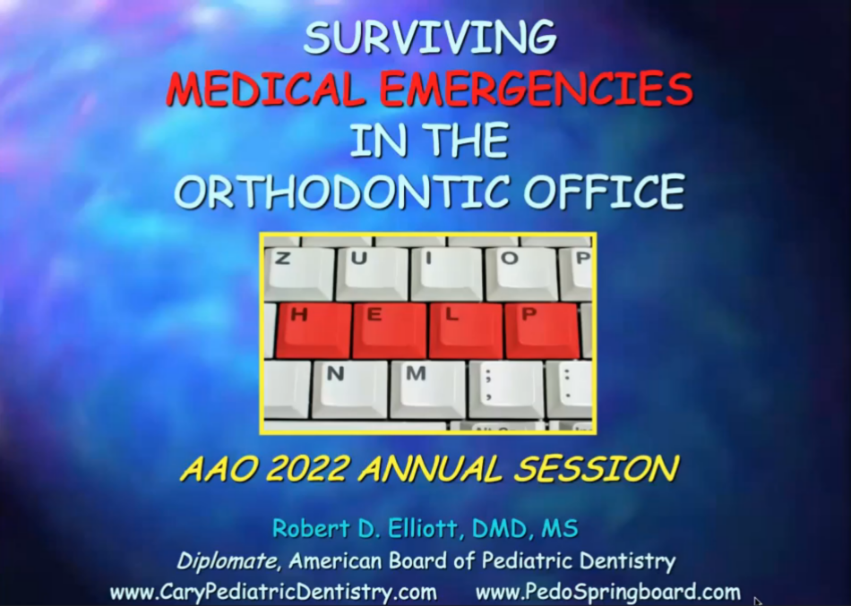 Surviving Medical Emergencies in the Orthodontic Office by Being Prepared