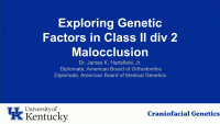 Exploring Genetic Factors in Class II div 2 Malocclusion