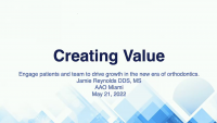 Creating Value