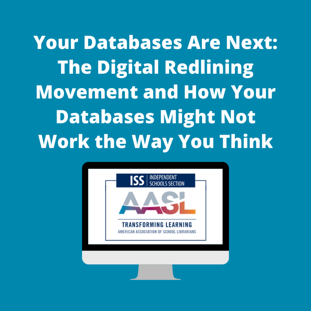 Your Databases Are Next: The Digital Redlining Movement and How Your Databases Might Not Work the Way You Think